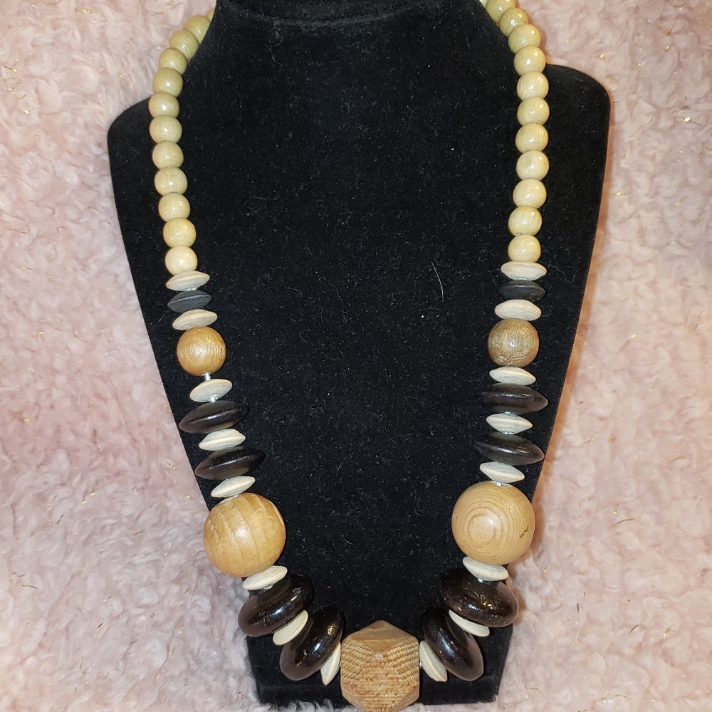 Wood Style Necklace